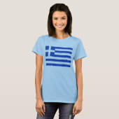 Griekenland vlag x kaart T-Shirt (Voorkant volledig)