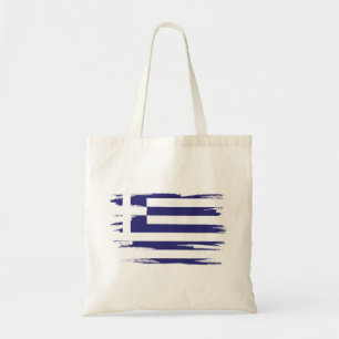 Griekenland-vlaggenpenselen Tote Bag