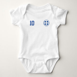 Griekenland Voetbal Custom Naam & Nummer Romper