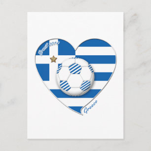 "GRIEKENLAND" voetbalteam. Fútbol Grecia 2014 Foot Briefkaart