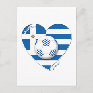 "GRIEKENLAND" voetbalteam. Fútbol Grecia 2014 Foot Briefkaart