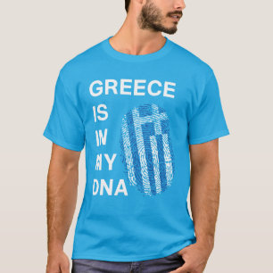 Griekenland zit in mijn DNA-vingerafdruk Patriotti T-shirt