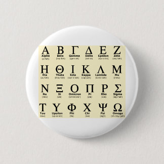 grieks alfabet cadeautjes ronde button 5,7 cm