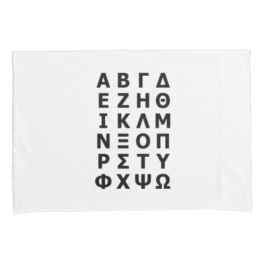 Grieks alfabet kussensloop (Voorkant-Rechts)