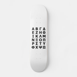 Grieks alfabet skateboard