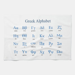 Grieks alfabet theedoek