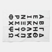 Grieks alfabet theedoek (Horizontaal)