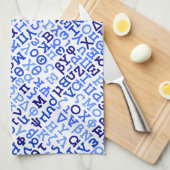 Grieks alfabet theedoek (Quarter Fold)