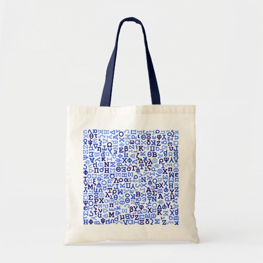 Grieks alfabet tote bag (Voorkant)