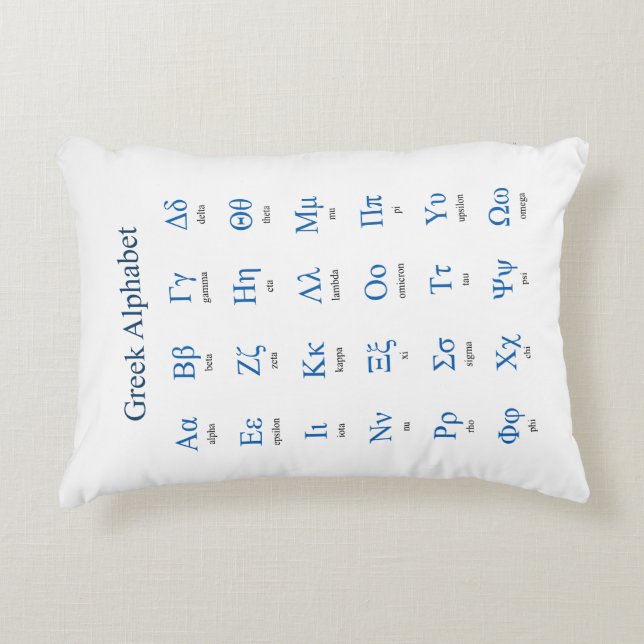 Grieks alfabet - Verticaal Accent Kussen (Voorkant)