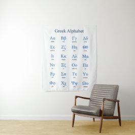 Grieks alfabet wandkleed