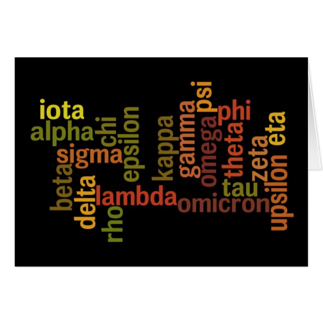 Grieks alfabet (Word Cloud) (Voorkant Horizontaal)