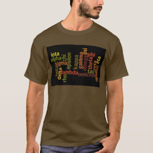 Grieks alfabet (Word Cloud) T-shirt