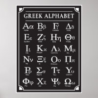 Grieks alfabet zwart