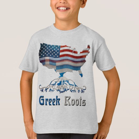 Grieks-Amerikaanse roots T-shirt (Voorkant)