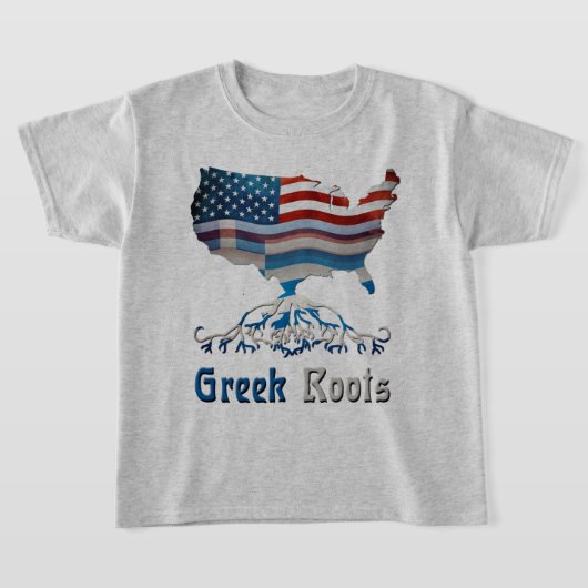 Grieks-Amerikaanse roots T-shirt (Laagn)
