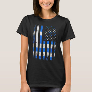 Grieks-Amerikaanse vlag T-shirt