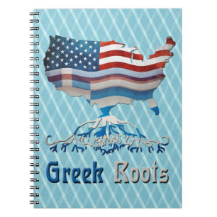 Grieks-Amerikaanse vlagboekje Notitieboek