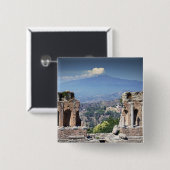 Grieks amfitheater 2 vierkante button 5,1 cm (Voorkant /achterkant)