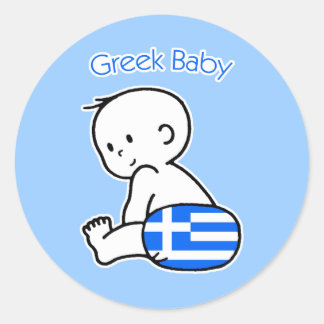 Grieks Baby Ronde Sticker