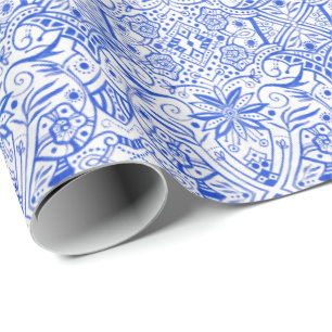 Grieks Baroque Arabesque Bohemiaans Patroon Cadeaupapier