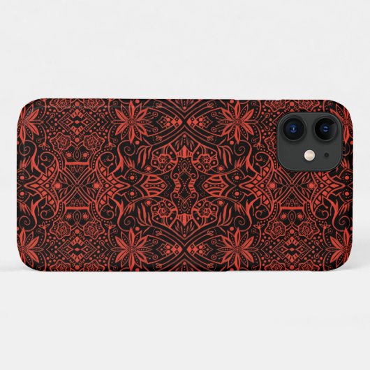 Grieks Baroque Arabesque Pattern Black Terracotta Case-Mate iPhone Case (Achterkant (horizontaal))