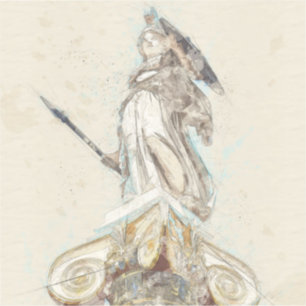 Grieks beeld van Athena Sticker