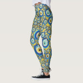 Grieks blauw glazen flessenoog leggings (Links)