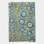 Grieks blauw glazen flessenoog theedoek (Verticaal)