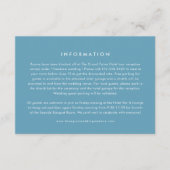 Grieks blauw tegel lijst eenvoudige bestemming bru informatiekaartje (Voorkant)