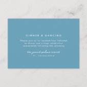 Grieks blauw tegel lijst eenvoudige bruiloft recep informatiekaartje (Voorkant)