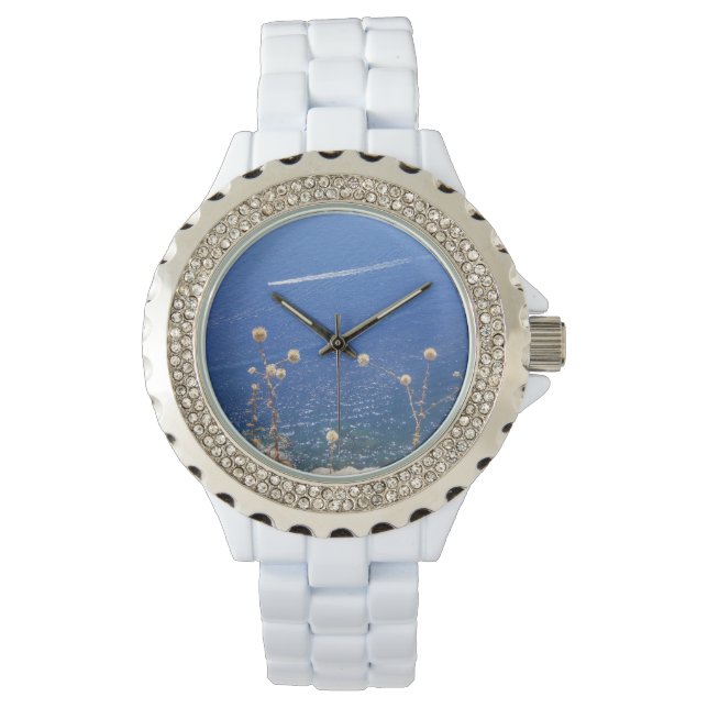 Grieks blauw Zee Horloge (Voorkant)