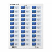 Grieks blauw Zee Terugkeeradres label (Full Sheet)