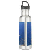 Grieks blauw Zee Waterfles (Achterkant)