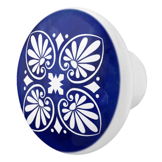 Grieks Bloeiend Ornament Keramische Knop (Rechts)