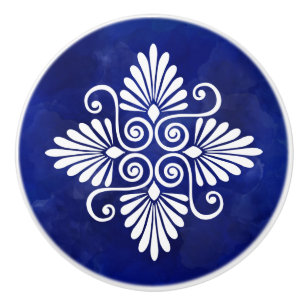 Grieks Bloeiend Ornament Keramische Knop