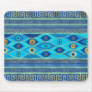 Grieks boze oog en Griekse sleutelversiering Muismat