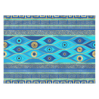 Grieks boze oog en Griekse sleutelversiering Tafelkleed