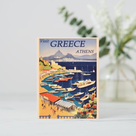  Grieks Briefkaart van reizen (Staand voorkant)