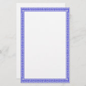 Grieks Briefpapier-blauw Briefpapier (Voorkant / Achterkant)