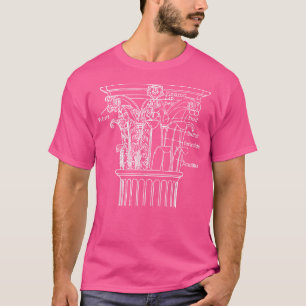Grieks Column Diagram Architect Professor Leraar M T-shirt