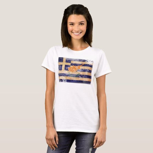 Grieks-Cypriotische vlag T-shirt (Voorkant volledig)