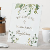 Grieks design Katholieke Baptisme welkomstbord Reclamebord Met Voetstuk (Insitu)