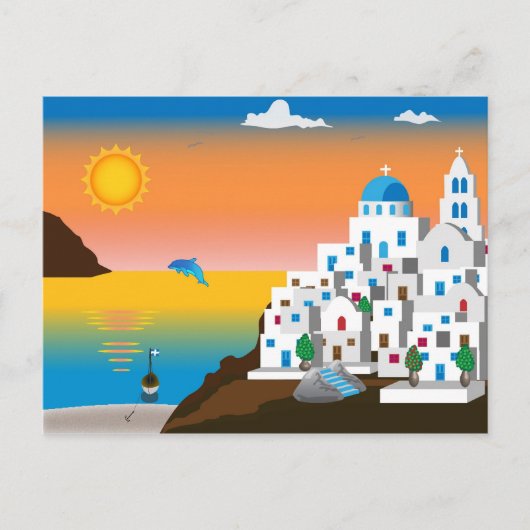 Grieks eiland briefkaart (Voorkant)