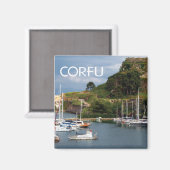 Grieks eiland Corfu Foto Magneet (Voorkant / Achterkant)