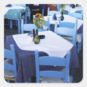 Grieks eiland Kreta en oude stad Chania Vierkante Sticker