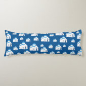 Grieks-eiland Santorini Blue Dome Church Lichaamskussen (Voorkant)