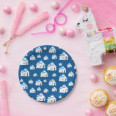 Grieks-eiland Santorini Blue Dome Church Papieren Bordje (Feest)