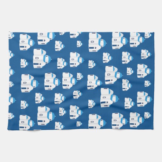 Grieks-eiland Santorini Blue Dome Church Theedoek (Horizontaal)