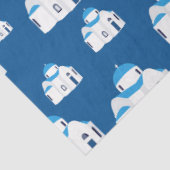 Grieks-eiland Santorini Blue Dome Church Tissuepapier (Detail)